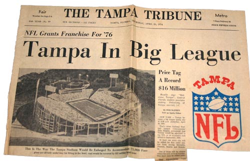 Tampa NFL News 1976