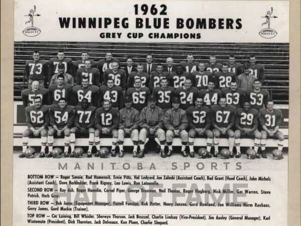 Winnipeg Blue Bombers 1962 Grey Cup