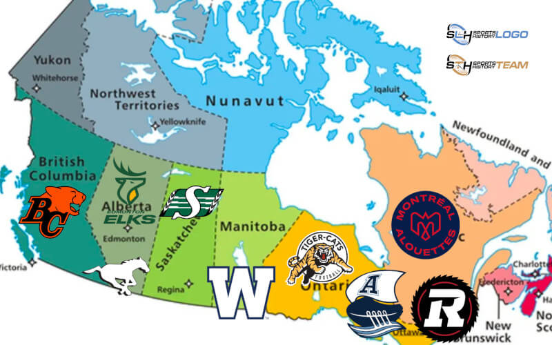 CFL Teams Map