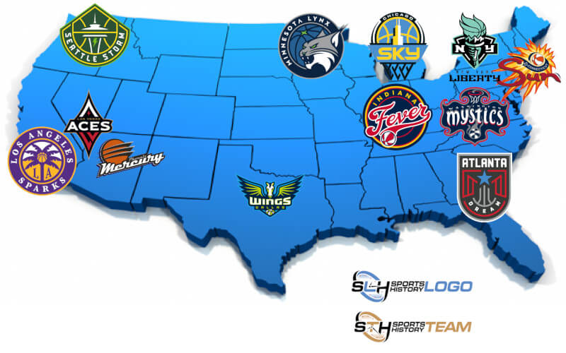 WNBA Teams Map