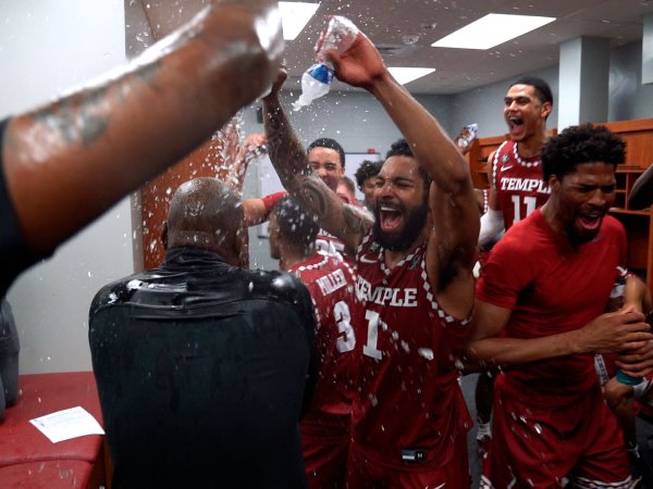 The Temple Owls men’s basketball atlantic victory