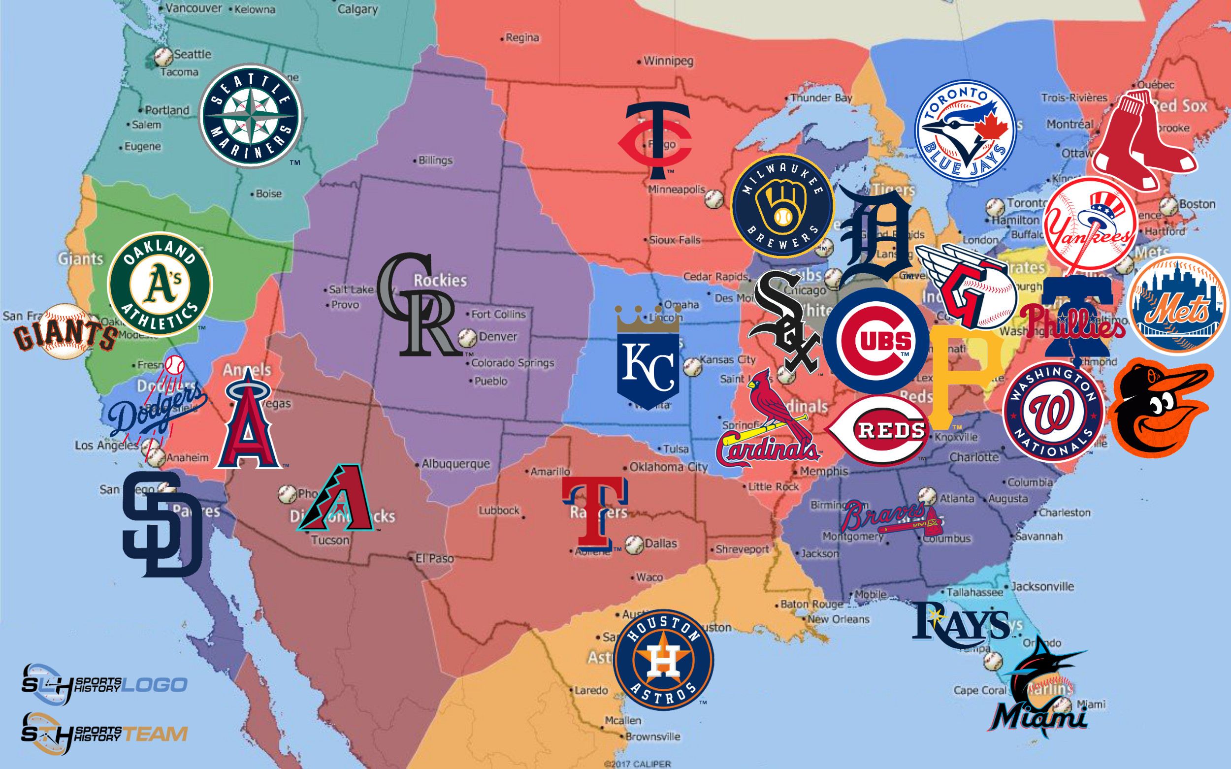 MLB Teams Map