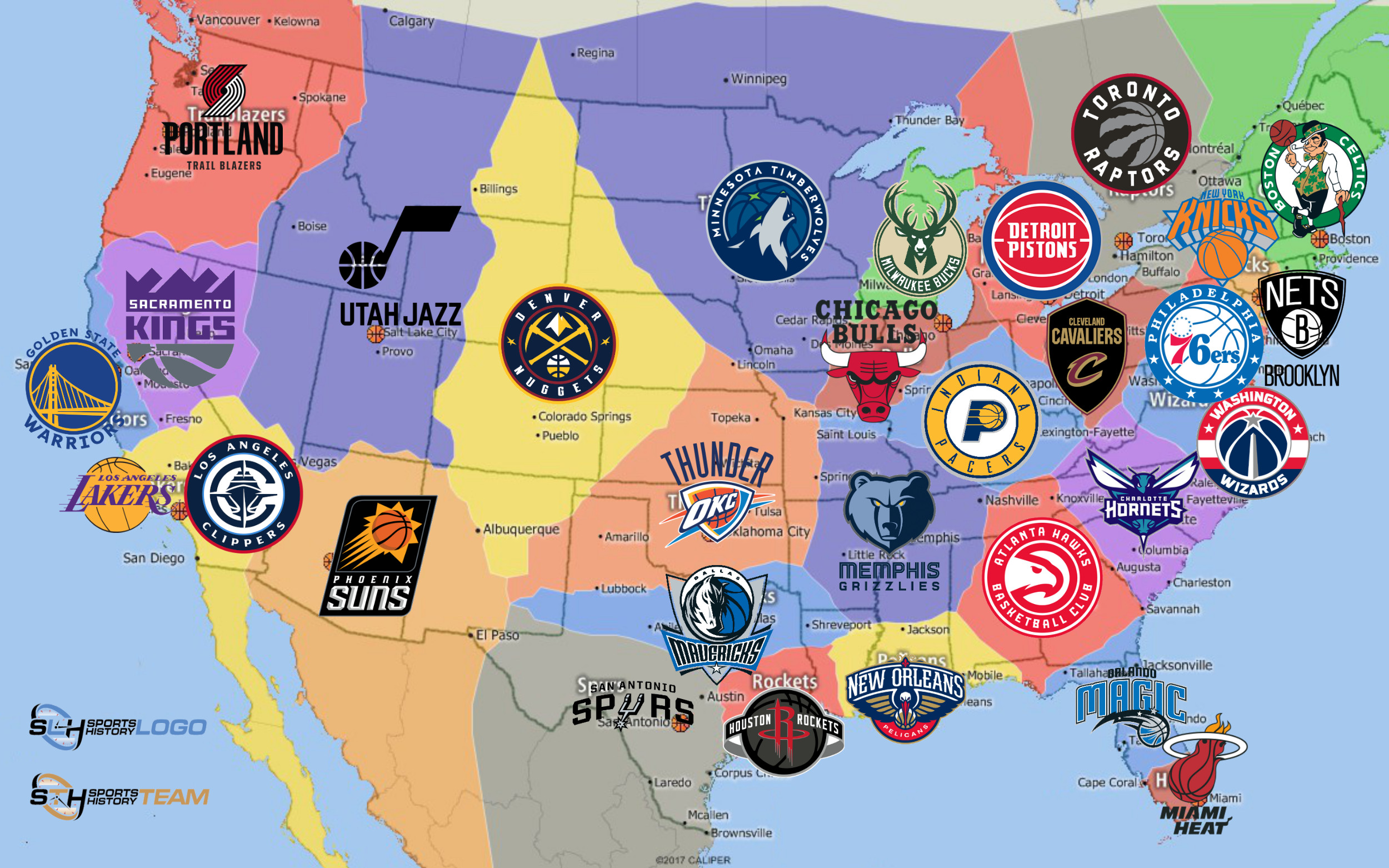 NBA Teams Map