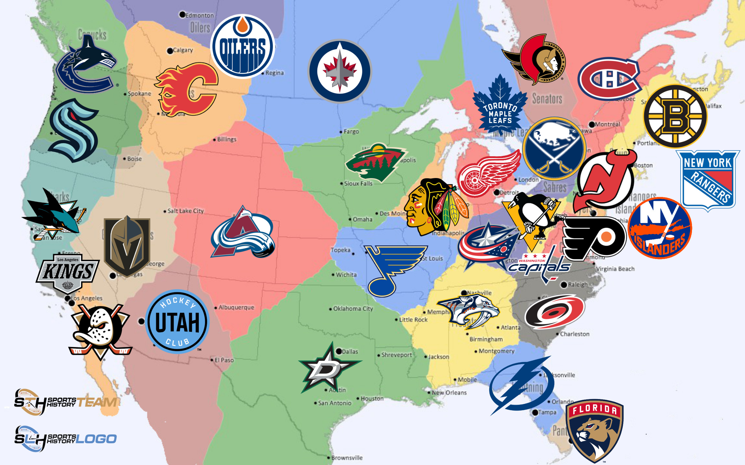 NHL Teams Map